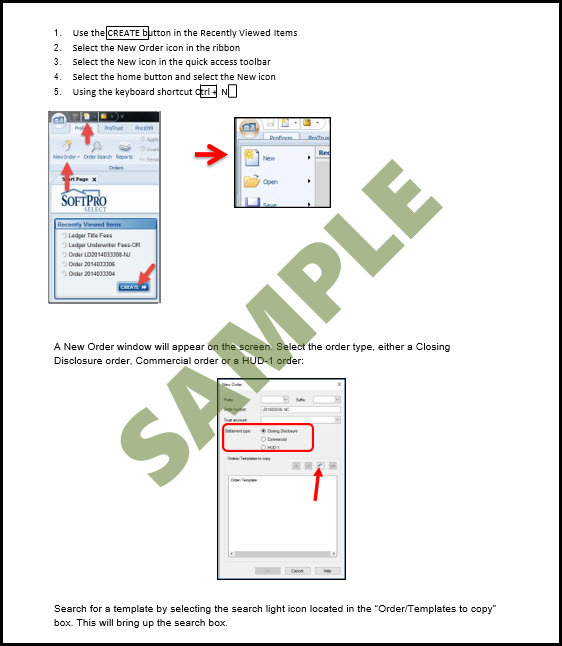 GTS sample POS page