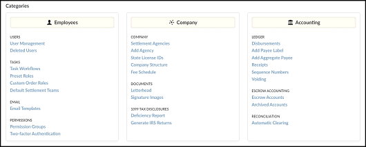 Qualia Title Escrow software dashboard